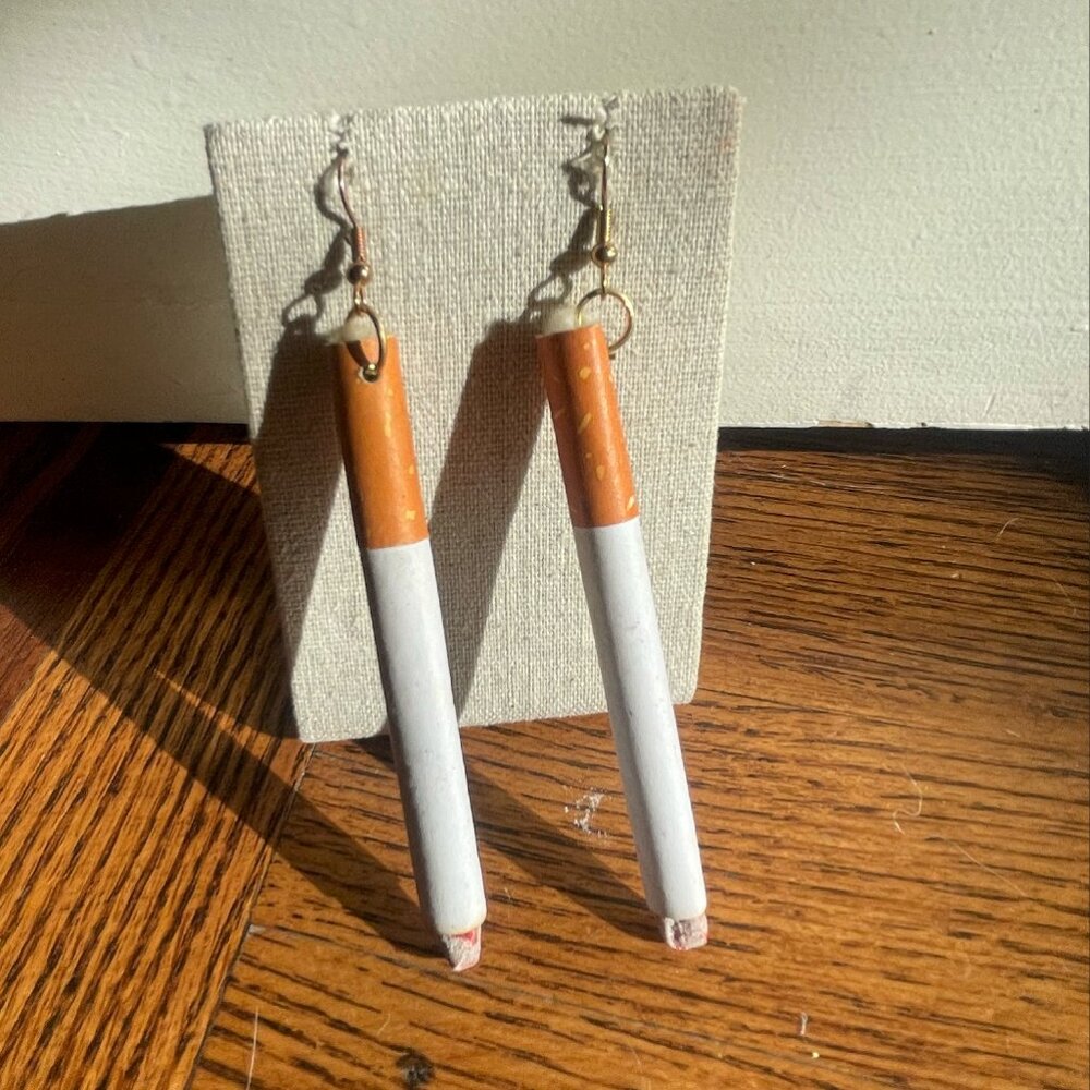 Cigarette Earrings